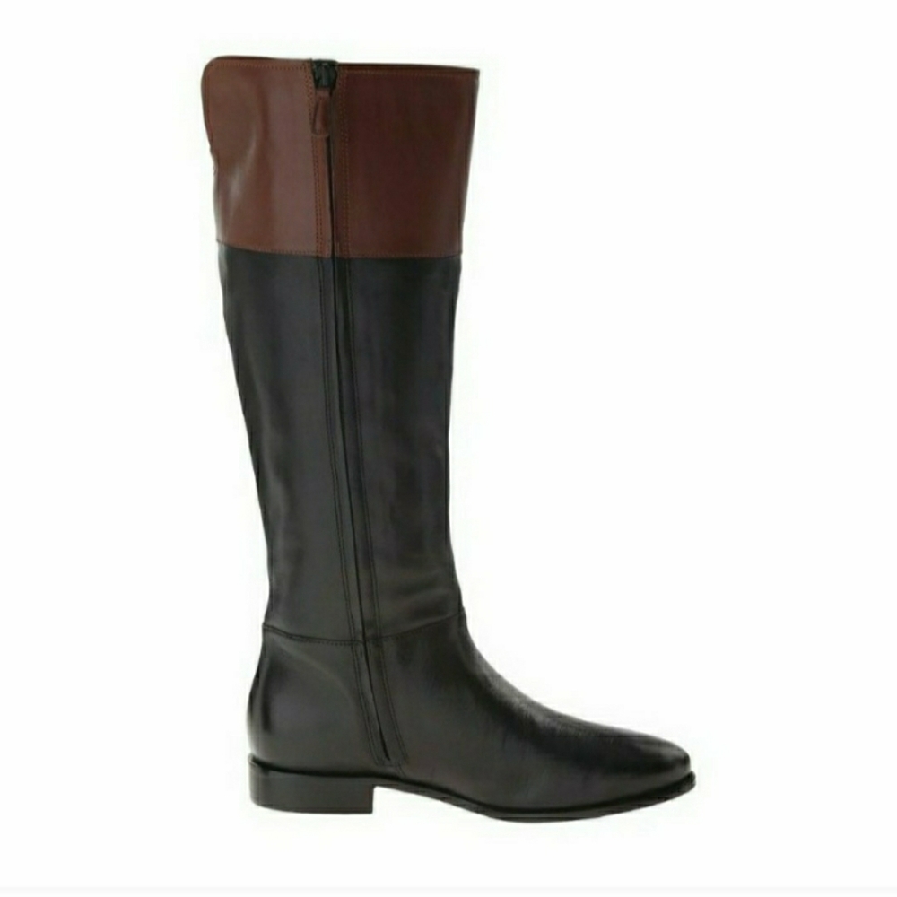 Cole Haan Primrose Black Leather Tall Riding Boots - Picture 5 of 16